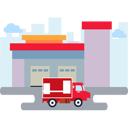 پیش‌نمایش فایل fire-brigade-truck-is-parked-10350544 از پک خدمات آتش‌نشانی