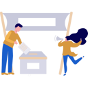 پیش‌نمایش فایل boy-and-girl-are-announcing-the-election-10404571 از پک انتخابات و روز رأی‌گیری
