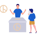 پیش‌نمایش فایل boy-and-girl-are-standing-near-the-voting-box-10404553 از پک انتخابات و روز رأی‌گیری