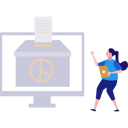 پیش‌نمایش فایل girl-is-voting-online-10404557 از پک انتخابات و روز رأی‌گیری