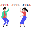 پیش‌نمایش فایل boy-and-girl-having-fun-at-party-10419869 از پک جشن دوستانه