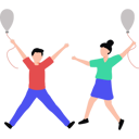 پیش‌نمایش فایل boy-and-girl-holding-balloons-10419861 از پک جشن دوستانه