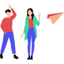 پیش‌نمایش فایل boy-and-girl-waving-hands-10419841 از پک جشن دوستانه
