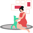 پیش‌نمایش فایل girl-playing-with-pet-cat-10419871 از پک جشن دوستانه