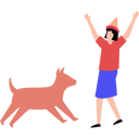 پیش‌نمایش فایل girl-playing-with-pet-dog-10419886 از پک جشن دوستانه
