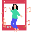 پیش‌نمایش فایل girl-posted-music-reel-on-instagram-10419855 از پک جشن دوستانه