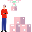 پیش‌نمایش فایل boy-delivering-parcel-by-drone-10404650 از پک تحویل غذا