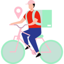 پیش‌نمایش فایل boy-delivering-parcel-on-bicycle-10404671 از پک تحویل غذا