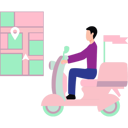 پیش‌نمایش فایل boy-delivering-parcel-on-scooter-10404663 از پک تحویل غذا