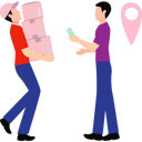پیش‌نمایش فایل boy-receiving-parcel-from-delivery-boy-10404669 از پک تحویل غذا