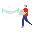 پیش‌نمایش فایل delivery-boy-delivering-birthday-cake-10404679 از پک تحویل غذا