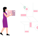پیش‌نمایش فایل girl-is-carrying-parcel-and-going-for-delivery-10404649 از پک تحویل غذا