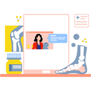 پیش‌نمایش فایل doctor-doing-online-foot-checkup-10441300 از پک پزشک