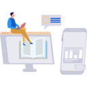 پیش‌نمایش فایل businessman-is-checking-his-blog-post-10427245 از پک نویسندگی محتوا