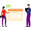 پیش‌نمایش فایل businessman-and-employees-are-fixing-schedule-10430850 از پک اشتغال