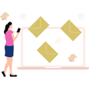 پیش‌نمایش فایل girl-checking-mails-on-laptop-10455644 از پک سرویس ایمیل