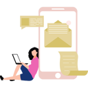 پیش‌نمایش فایل girl-is-reading-online-mail-10455616 از پک سرویس ایمیل