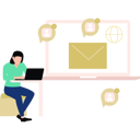 پیش‌نمایش فایل girl-is-working-on-laptop-10455643 از پک سرویس ایمیل