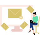 پیش‌نمایش فایل girl-received-a-new-mail-10455659 از پک سرویس ایمیل