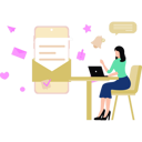 پیش‌نمایش فایل girl-received-the-mail-notification-10455648 از پک سرویس ایمیل