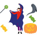پیش‌نمایش فایل boy-is-dressed-as-a-vampire-10464592 از پک هالووین