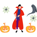 پیش‌نمایش فایل boy-is-wearing-a-vamp-costume-10464586 از پک هالووین