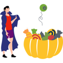 پیش‌نمایش فایل boy-standing-with-a-basket-of-halloween-candy-10464581 از پک هالووین