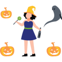 پیش‌نمایش فایل girl-enjoying-halloween-10464537 از پک هالووین