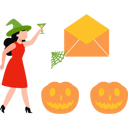 پیش‌نمایش فایل girl-enjoying-halloween-party-10464561 از پک هالووین