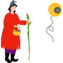 پیش‌نمایش فایل girl-holding-a-halloween-basket-10464590 از پک هالووین