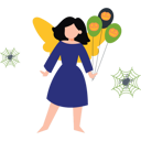 پیش‌نمایش فایل girl-holding-halloween-balloons-10464555 از پک هالووین