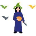 پیش‌نمایش فایل girl-is-dressed-as-a-witch-for-halloween-10464540 از پک هالووین