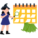 پیش‌نمایش فایل girl-is-looking-for-halloween-day-on-the-calendar-10464569 از پک هالووین