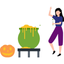 پیش‌نمایش فایل girl-looking-at-halloween-cauldron-10464565 از پک هالووین