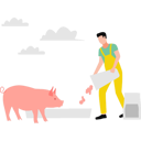 پیش‌نمایش فایل boy-feeding-pig-10464338 از پک مزرعه
