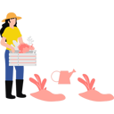 پیش‌نمایش فایل girl-carrying-a-basket-10464320 از پک مزرعه