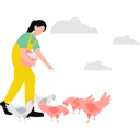 پیش‌نمایش فایل girl-feeding-chickens-10464332 از پک مزرعه