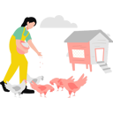 پیش‌نمایش فایل girl-feeding-chickens-10464346 از پک مزرعه
