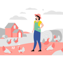 پیش‌نمایش فایل girl-feeding-hens-10464347 از پک مزرعه