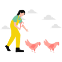 پیش‌نمایش فایل girl-inspecting-chicken-10464335 از پک مزرعه