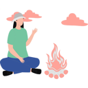 پیش‌نمایش فایل girl-sitting-by-bonfire-10464355 از پک مزرعه