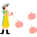 پیش‌نمایش فایل girl-standing-next-to-pumpkin-10464333 از پک مزرعه