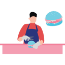 پیش‌نمایش فایل boy-cutting-burger-10464474 از پک آشپزی
