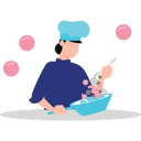 پیش‌نمایش فایل female-chef-mixing-salad-10464477 از پک آشپزی