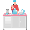 پیش‌نمایش فایل female-chef-topping-cake-10464451 از پک آشپزی