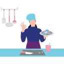 پیش‌نمایش فایل female-cook-telling-food-is-delicious-10464443 از پک آشپزی