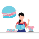 پیش‌نمایش فایل girl-reading-recipe-book-10464434 از پک آشپزی