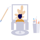 پیش‌نمایش فایل boy-looking-at-painting-online-10464532 از پک آموزش هنر