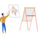 پیش‌نمایش فایل boy-painting-rocket-10464505 از پک آموزش هنر