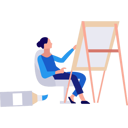 پیش‌نمایش فایل girl-painting-on-board-10464491 از پک آموزش هنر